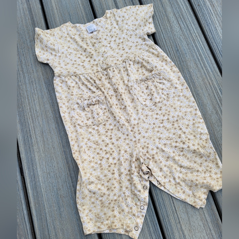 GAP Baby Cream Floral Romper
